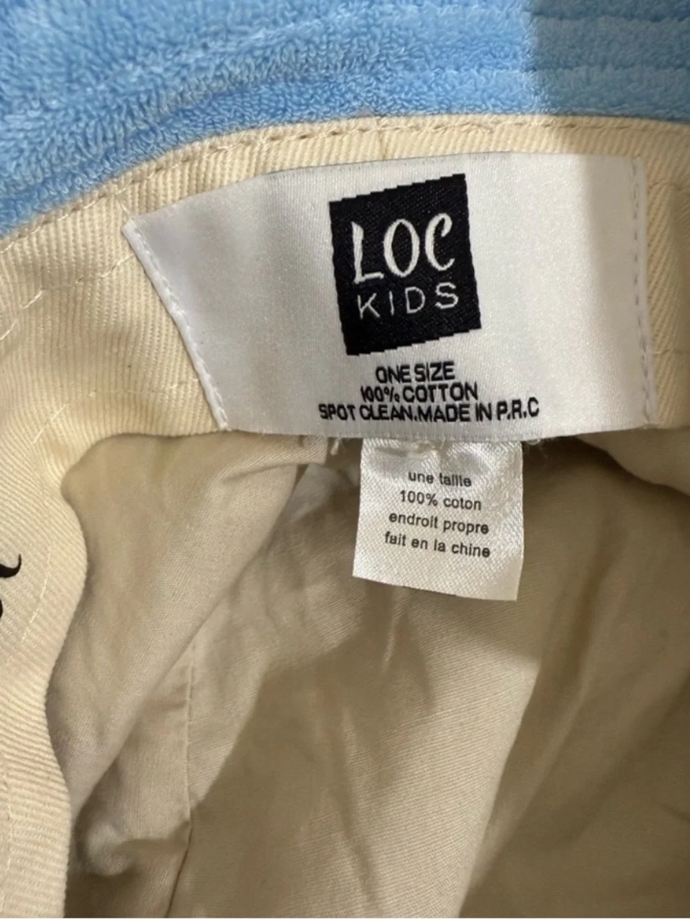 Lack Of Color Kids Light Blue Bucket Hat with Chin Ties